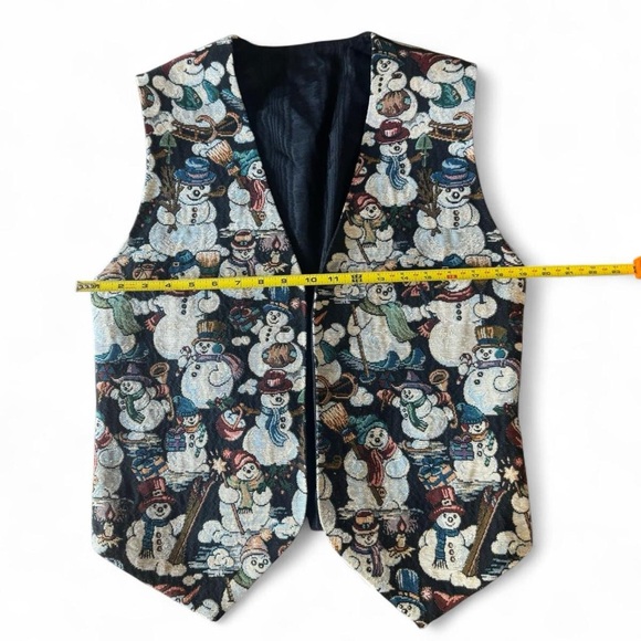 Festive Snowman Tapestry Vest - Picture 1 of 4
